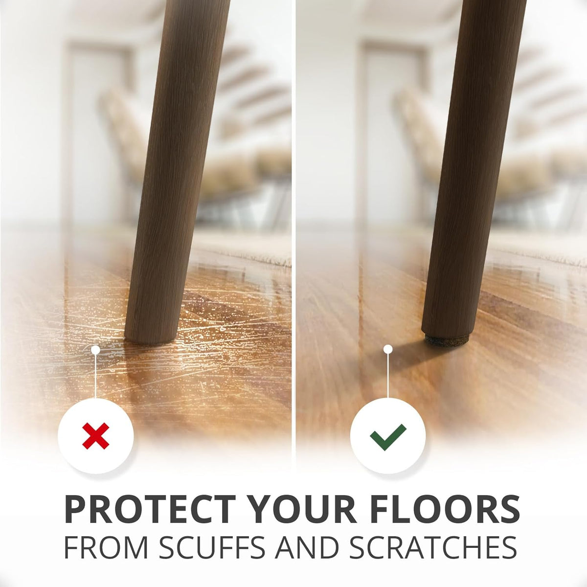 Felt Pads X-PROTECTOR - Giant 235 Pack Premium Furniture Pads. Huge Quantity Felt Furniture Pads Wood Floor Protectors for Furniture Feet – Best Hardwood Floor Protectors. Protect Your Wood Floors!