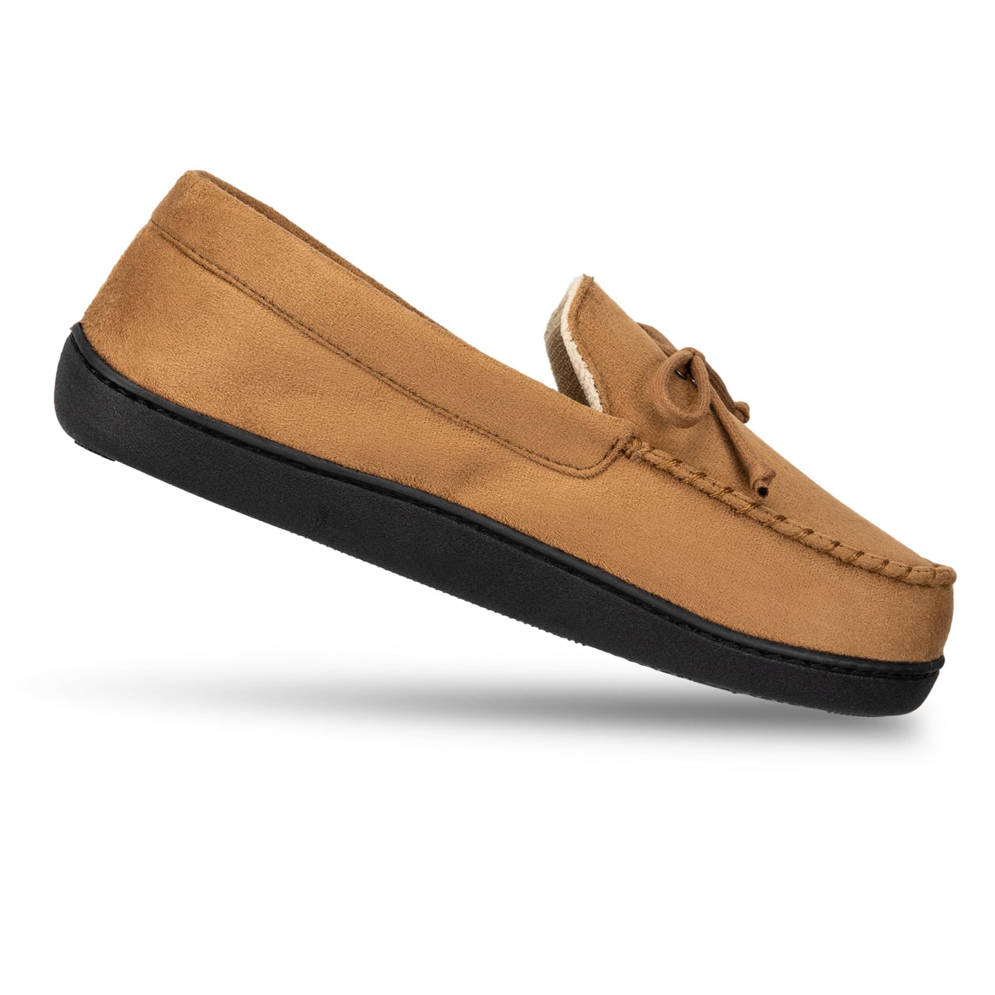isotoner Men's Slip-on Indoor/Outdoor Microsuede Memory Foam Comfort Moccasin Slippers
