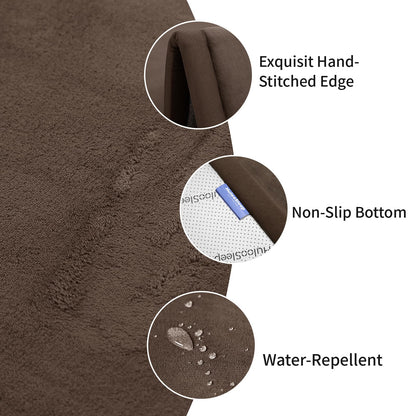 Huloo Sleep Ultra Soft Baby Spielmatte für den Boden, 3,3 cm dicke Elasti-Foam 127x127 cm Laufgittermatte für Kleinkinder, rutschfeste Rückseite, sicher zum Krabbeln und für die Bauchlage, Tatami-Stil (Dunkelgrau)