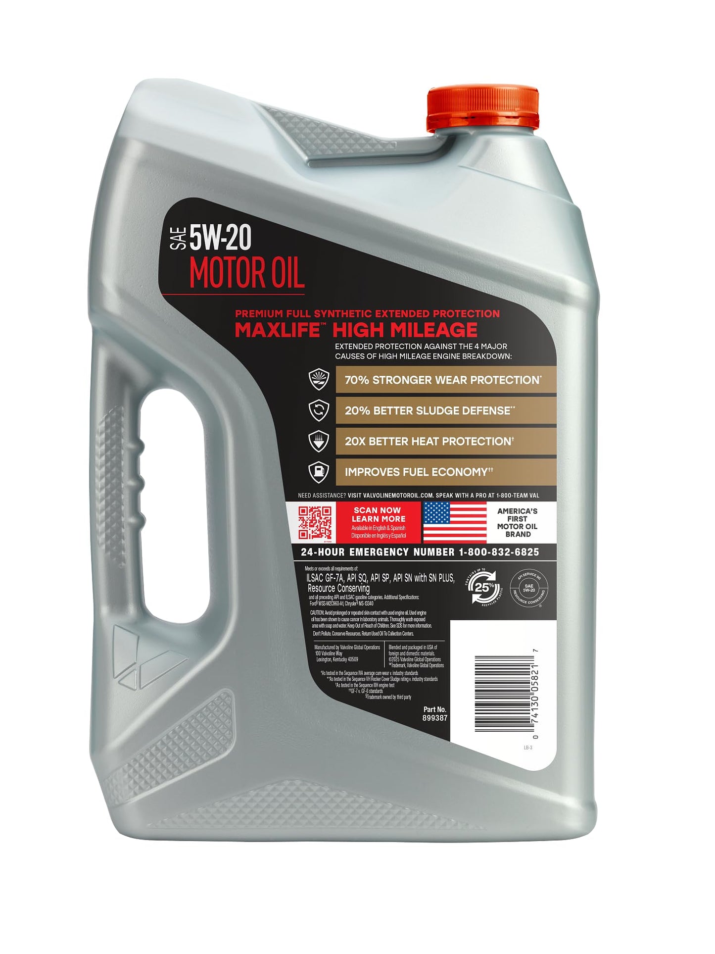 Valvoline MaxLife High Mileage 5W-30 Synthetic Blend Motor Oil 5 Quart