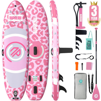 Niphean（Ultra-Light） Inflatable Paddle Board with StabilTrac Fin and Durable SUP Accessories, 10' Stand Up Paddle Boards for Adults & Youth, Versatile Yoga Paddle Board, Gift Ideas