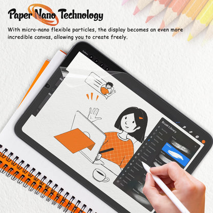 KCT 2 Pack Paperfeel Screen Protector Compatible with iPad A16 11th Generation 2025 11 inch/iPad 10th 2022 10.9 inch & iPad Air 11 inch M4/M3/M2 (2026/2025/2024), Write as Real Paper, Anti Glare