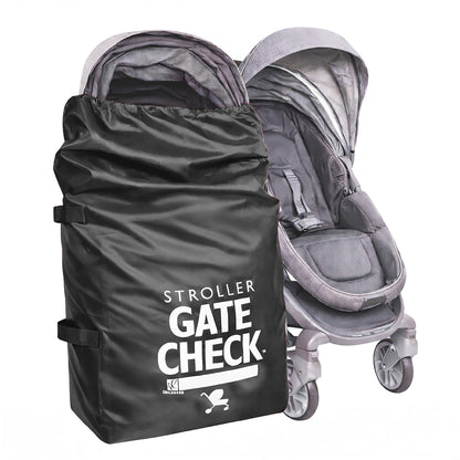 J.L. Childress Gate Check Bag for Single & Some Double Strollers - Travel Bag for Airplane, Fits Most Standard Baby Strollers, Airport Accessories Gate Check, Flying Essentials - Neon Blue