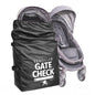 J.L. Childress Gate Check Bag for Single & Some Double Strollers - Travel Bag for Airplane, Fits Most Standard Baby Strollers, Airport Accessories Gate Check, Flying Essentials - Neon Blue