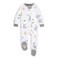 Burt's Bees Baby Boys Sleep and Play Pajamas, 100% Organic Cotton, One-piece PJs, Diagonal Zip Up Loose Fit Footie