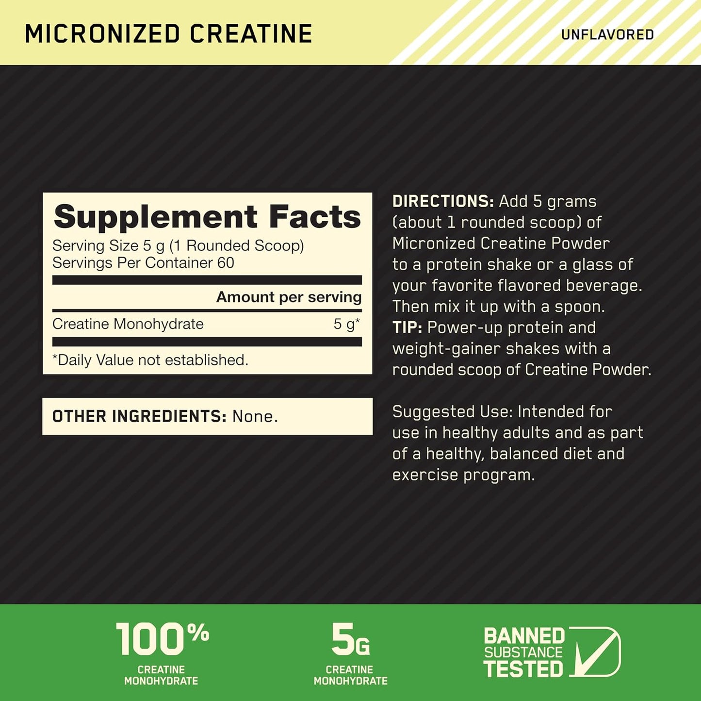Unlock Your Fitness Potential with Optimum Nutrition's Micronized Creatine Monohydrate