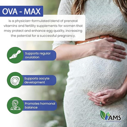 America Medic & Science OVA-Max Prenatal Vitamins for Women (120 Capsules) and Preconception Plus (180 Capsules)