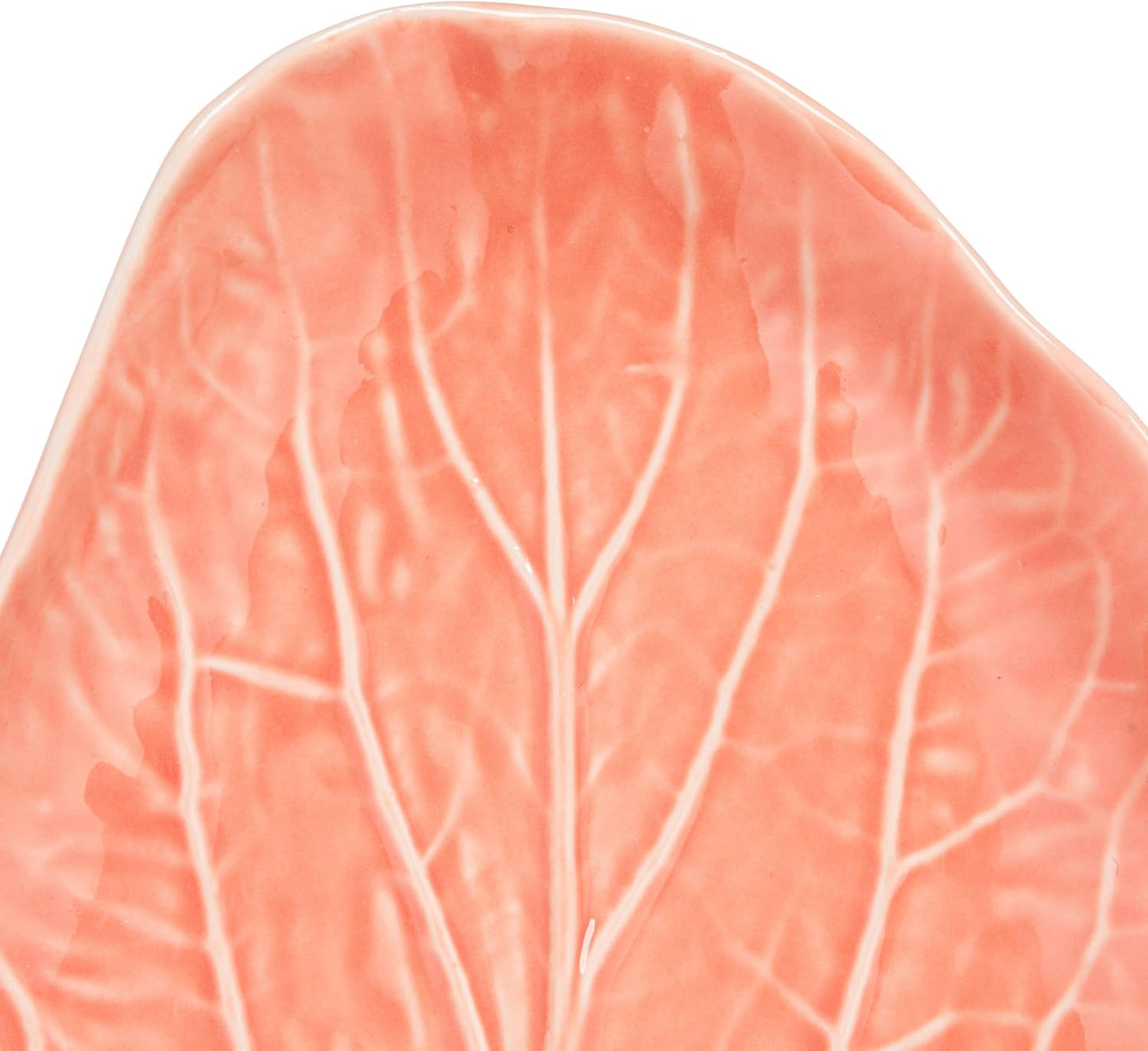 Creative Co-Op 2-Piece Stoneware Cabbage Shaped Plates, Red and Pink