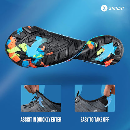 SIMARI Wasserschuhe für Damen und Herren, Badeschuhe, Strandschuhe, schnelltrocknend, Barfußschuhe, Wanderschuhe, Surfschuhe, Laufschuhe, Kajakschuhe