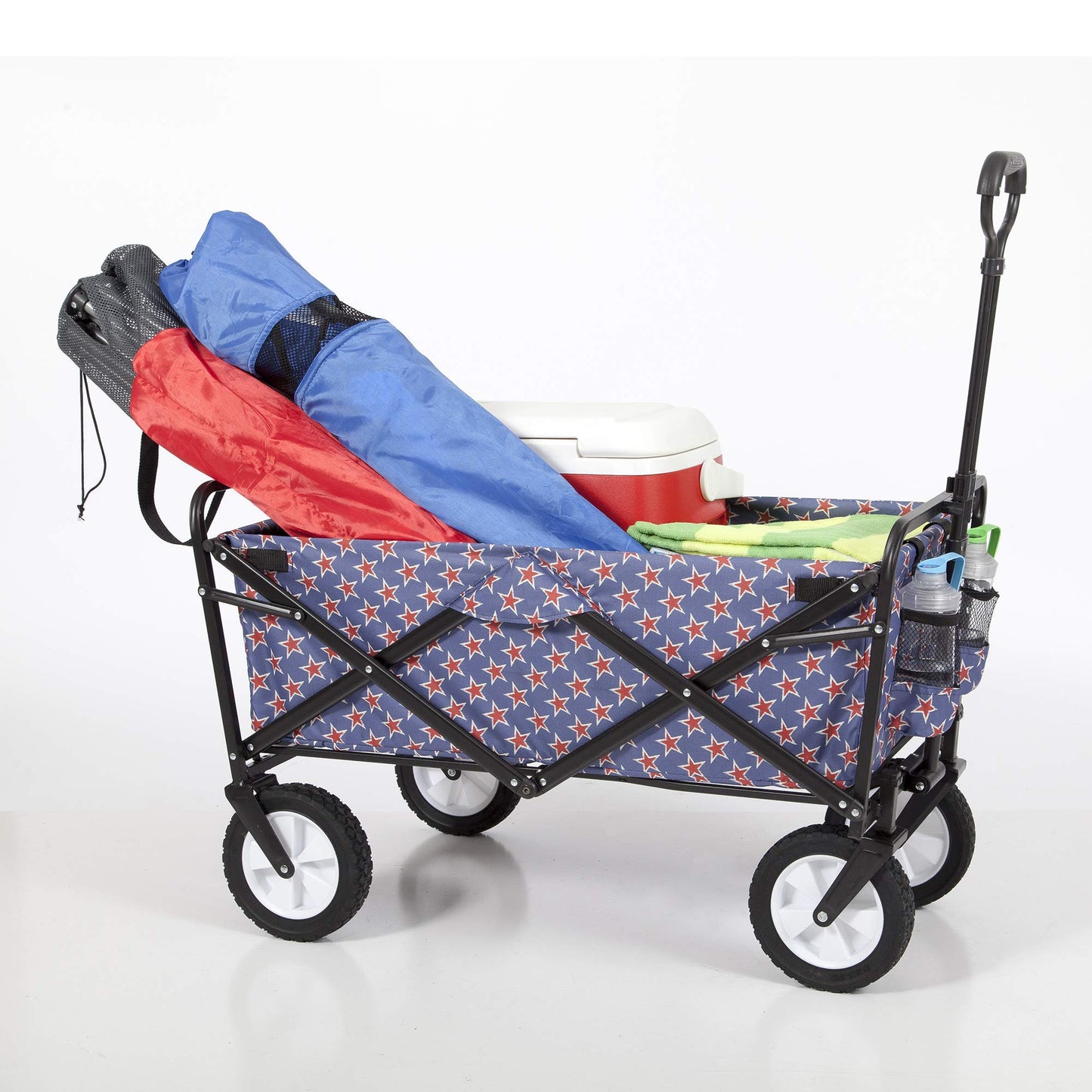 Mac Sports Collapsible Folding Outdoor Utility Wagon, Black