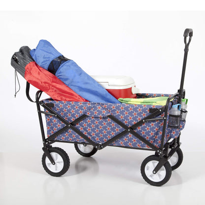 Mac Sports Collapsible Folding Outdoor Utility Wagon, Black