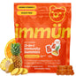 Grüns 3 x 28 Pack Immun Sugar Free Immunity Gummies with Vitamin C, Zinc, MCT Oil, & Turmeric - Daily Immune Support Supplement for Adults - Sour Pineapple Flavor (28 Count) (Pack of 3)
