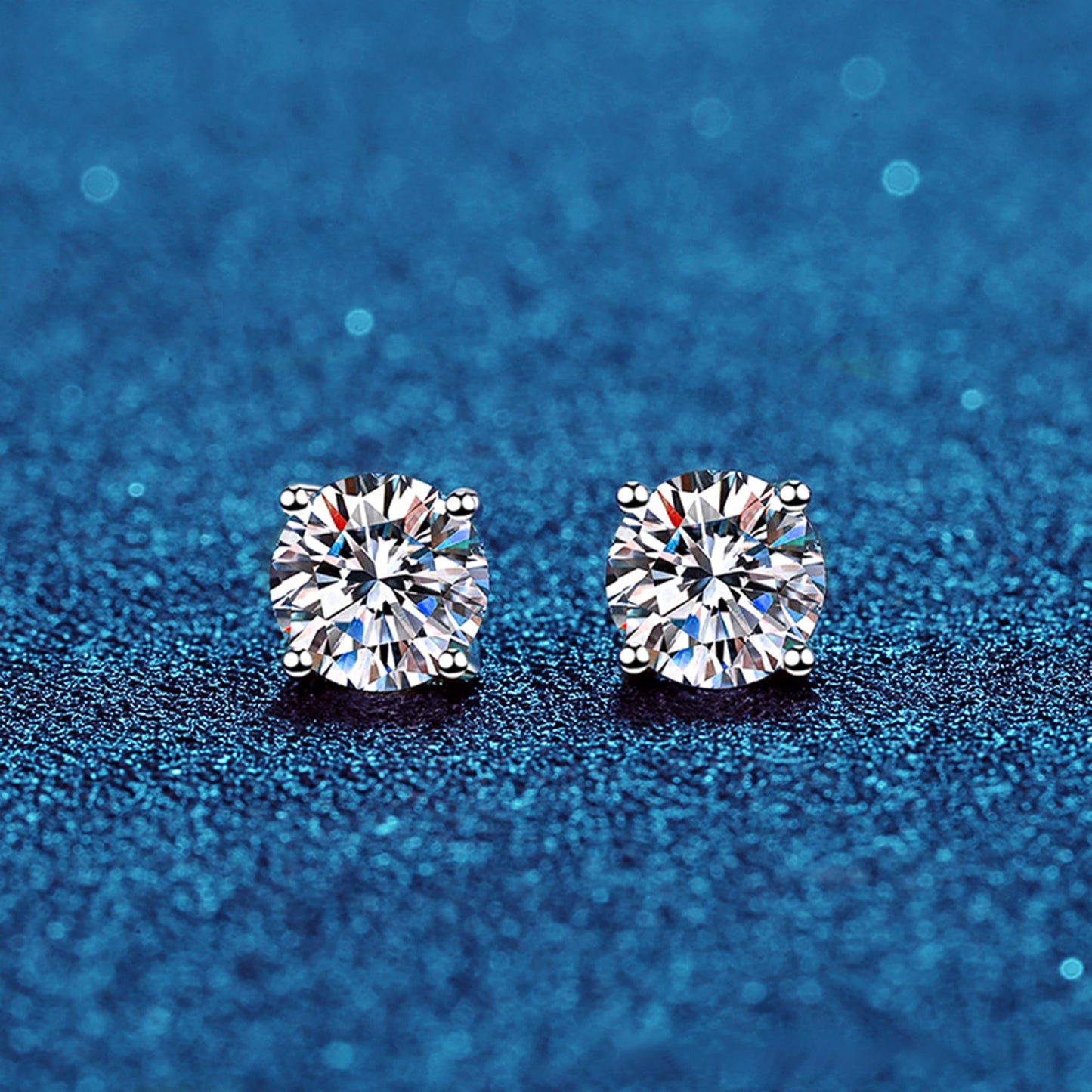 Sereney Dance Ohrringe 925 Sterling Silber Halo Stecker Hypoallergene Ohrringe für Damen, CZ 8 mm Runde Zirkonia Ohrstecker Ohrringe für Herren