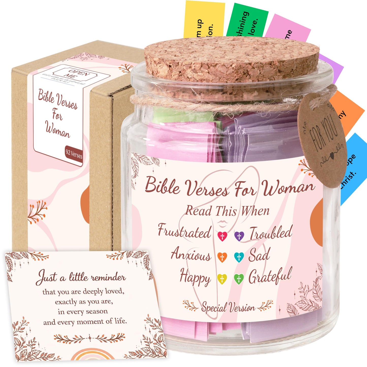 Read This When Bible Verses Jar – Birthday Gifts for Women, Christian Gifts for Women, Graduations Gift for Her, Fathers Day Gift