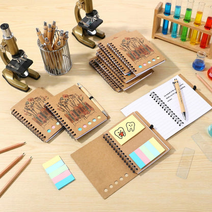 Jetec 48 Set 2026 CNA Week Gifts Bulk Nurse Appreciation Gift Set Small Inspirational Kraft Spiral Nursing Notebooks with Sticky Notes Pens for Healthcare Medical Hospital Coworker Staff Office