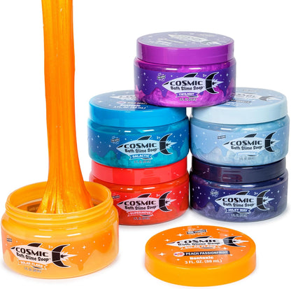 Tub Works™ Cosmic Bath Slime™ Kids Soap Bath Toy, 6 Pack | Stretchy, Squishy Slime Soap for Kids Bath | Fresh, Fruity Scents | Nontoxic | Sensory Fun Kids & Toddler Bath Toys