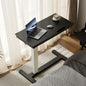 Muwuele Solid Wood Overbed Bedside Table with Wheels, Adjustable Medical Tilt Top Hospital Bed Table Over The Bed, Rolling Laptop Desk, Mobile Standing Desk for Hospital and Home Use (Walnut)