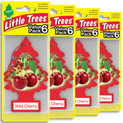 LITTLE TREES Car Air Freshener | Hanging Tree Provides Long Lasting Scent for Auto and Home | Black Ice, 24 Air Fresheners