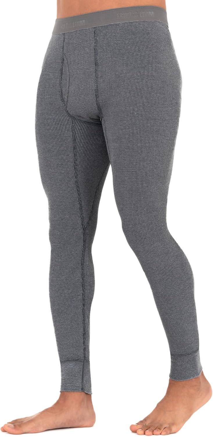 Fruit of the Loom Herren Premium Waffel-Thermo-Unterwäsche lange Unterhose aus recyceltem Material (1er-, 2er-, 3er- und 4er-Pack)