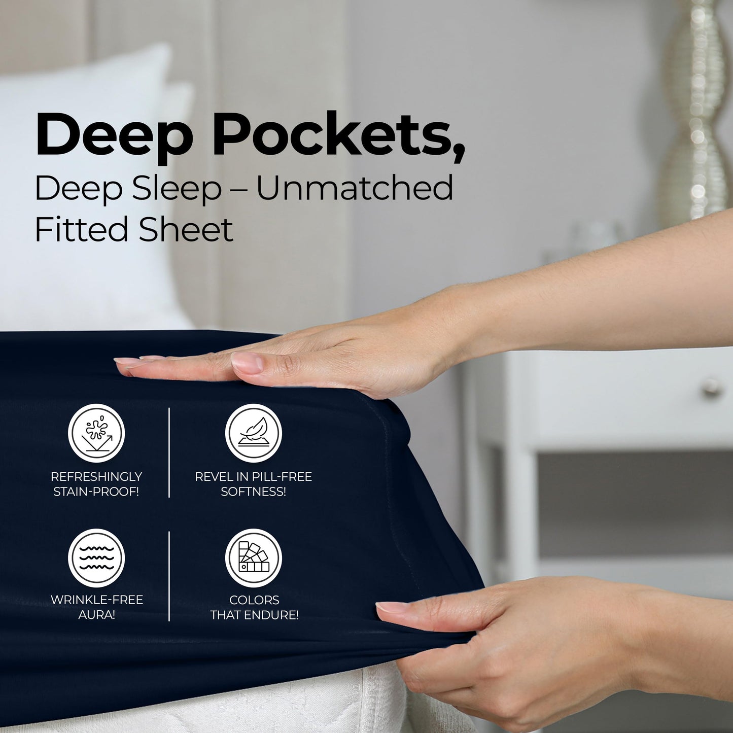 Utopia Bedding Queen Fitted Sheet - Bottom Sheet - Deep Pocket - Soft Microfiber - Shrinkage and Fade Resistant - Easy Care -1 Fitted Sheet Only (Grey)