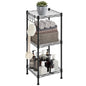 SONGMICS Storage Shelf, Small Metal Wire Shelving Unit, Adjustable Shelves, for Small Spaces, Garage, Bedroom, Living Room, Kitchen, Pantry, 5 Tier, 11.8 x 11.8 x 47.6 Inches, Ink Black ULGR123BH01