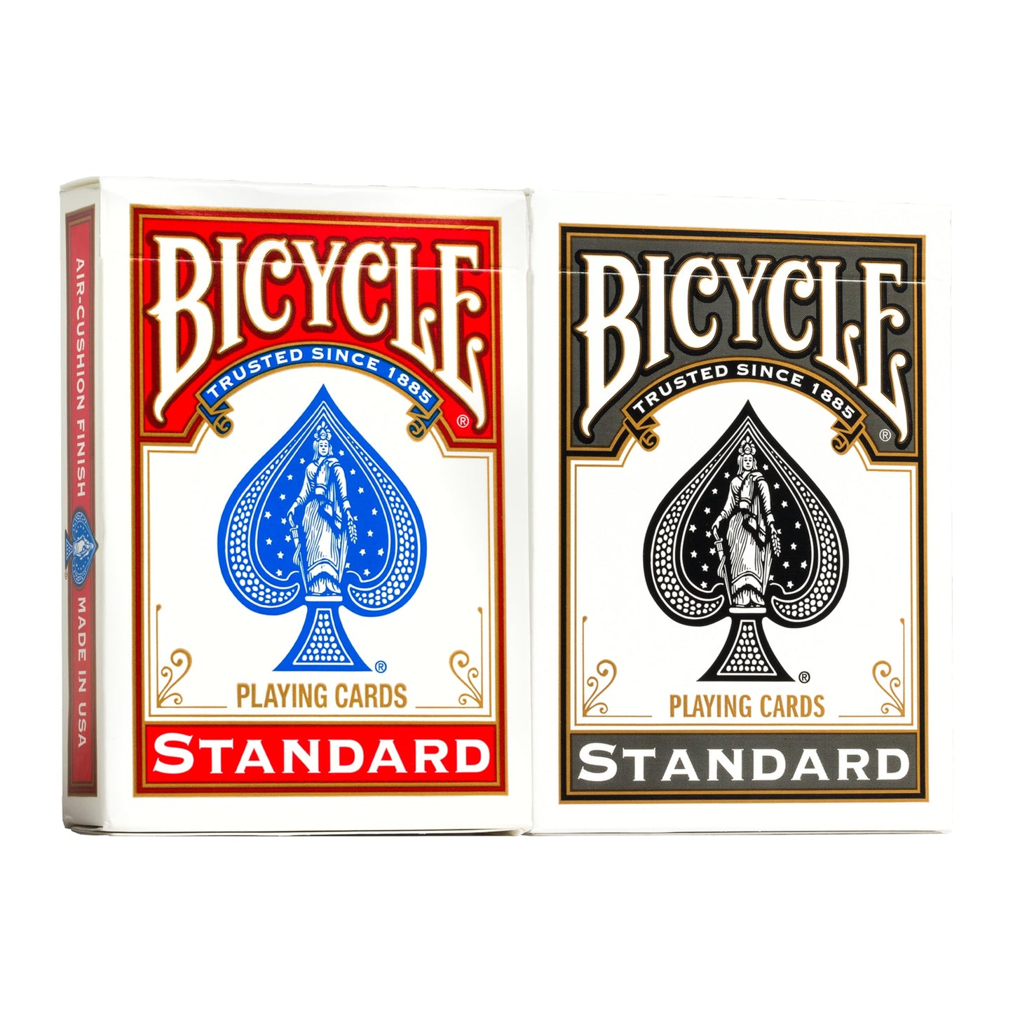 Bicycle Standard Playing Cards, Standard Poker Size Deck of Cards, Red & Blue (2 Pack), Classic Cards for Poker, Blackjack, Family Game Night & Card Games, Fun for All Ages