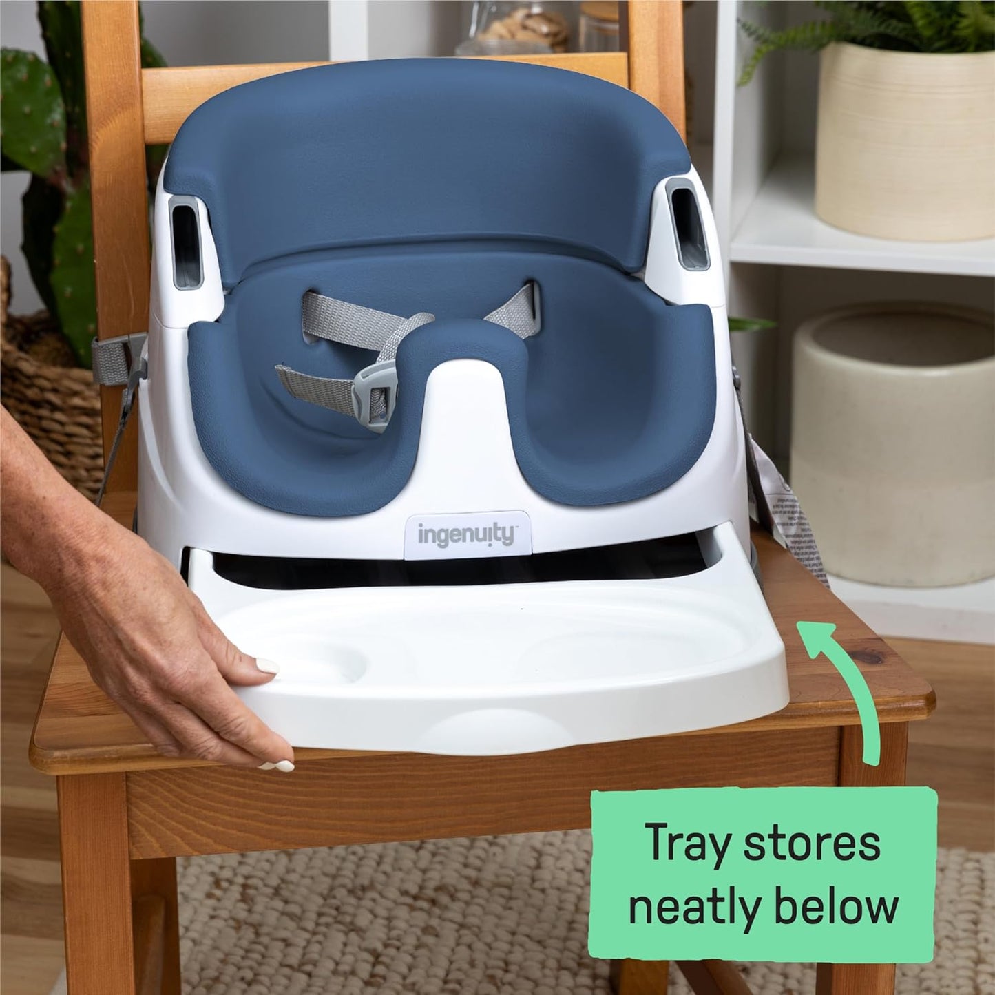 Ingenuity Baby Base 2-in-1 Sitzerhöhung mit Esstablett – Night Sky