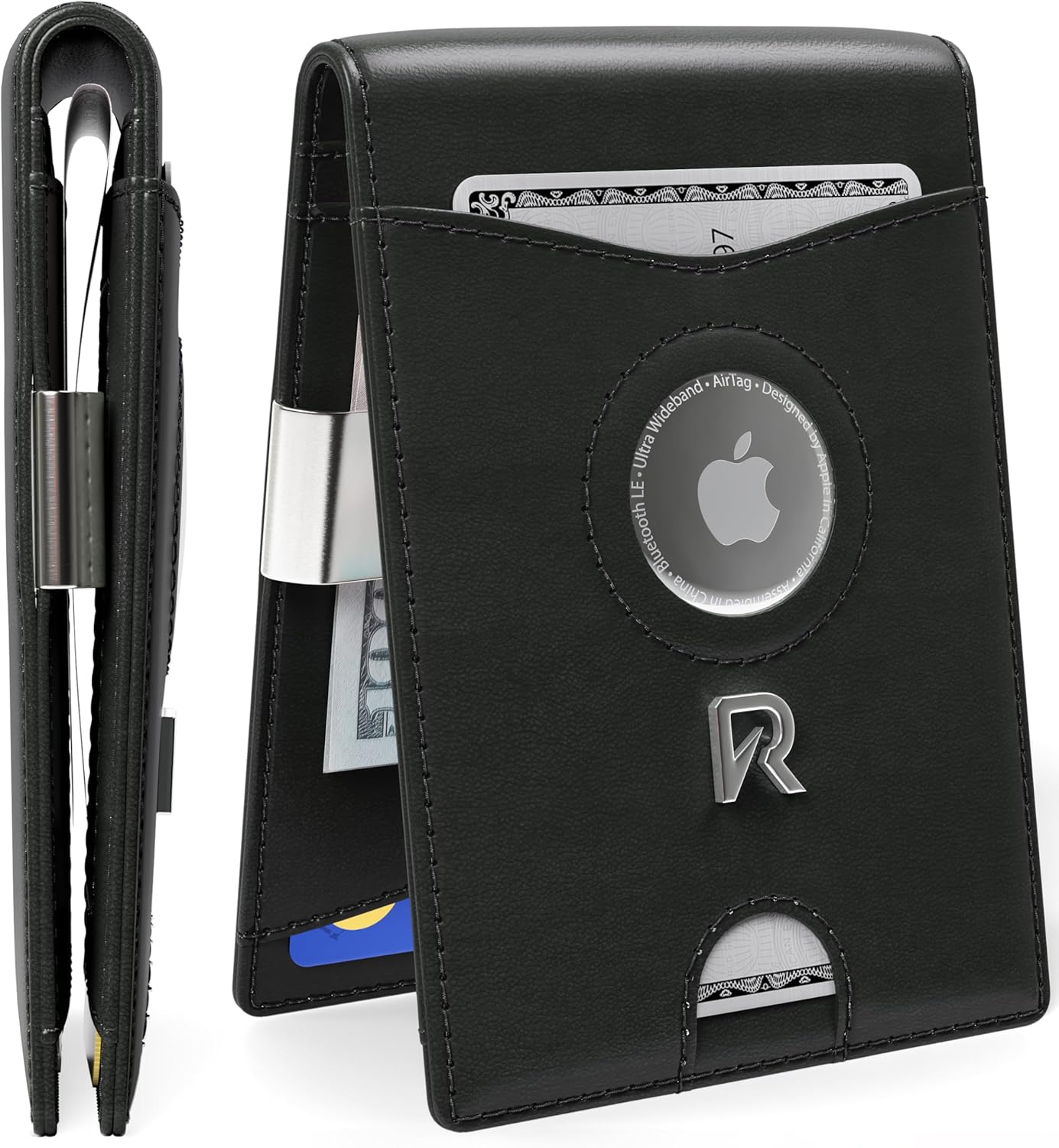 Black LeatherAirTag Clip