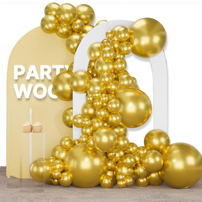 PartyWoo White Balloons 155pcs Different Sizes Pack of 18 12 10 5 Inch Matte White Latex Balloon Arch Kit Garland for Wedding Bridal Graduation Baby Shower Birthday Party Decorations White-Y13