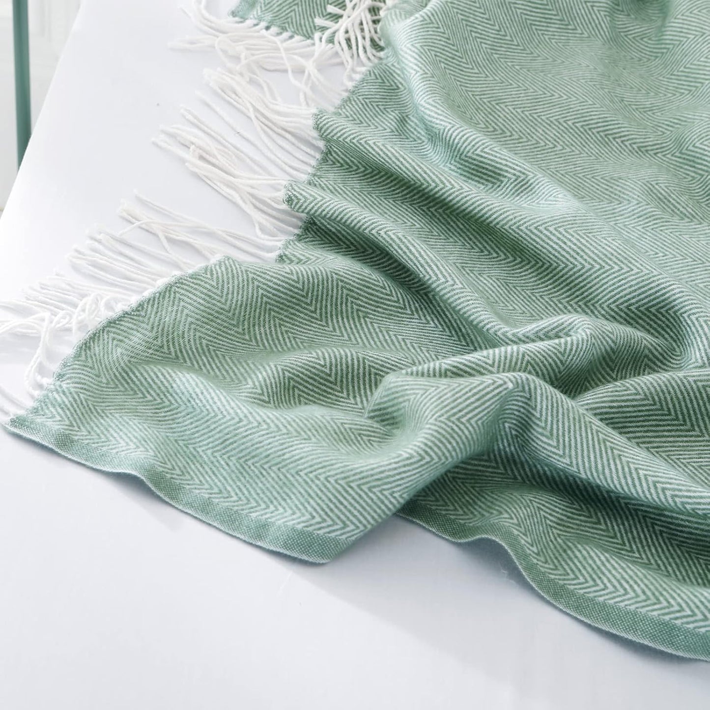 Cozy Up with the BOURINA Herringbone Throw Blanket