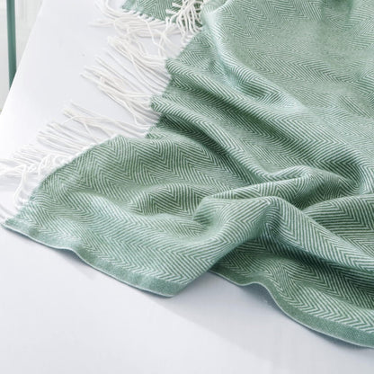 Cozy Up with the BOURINA Herringbone Throw Blanket