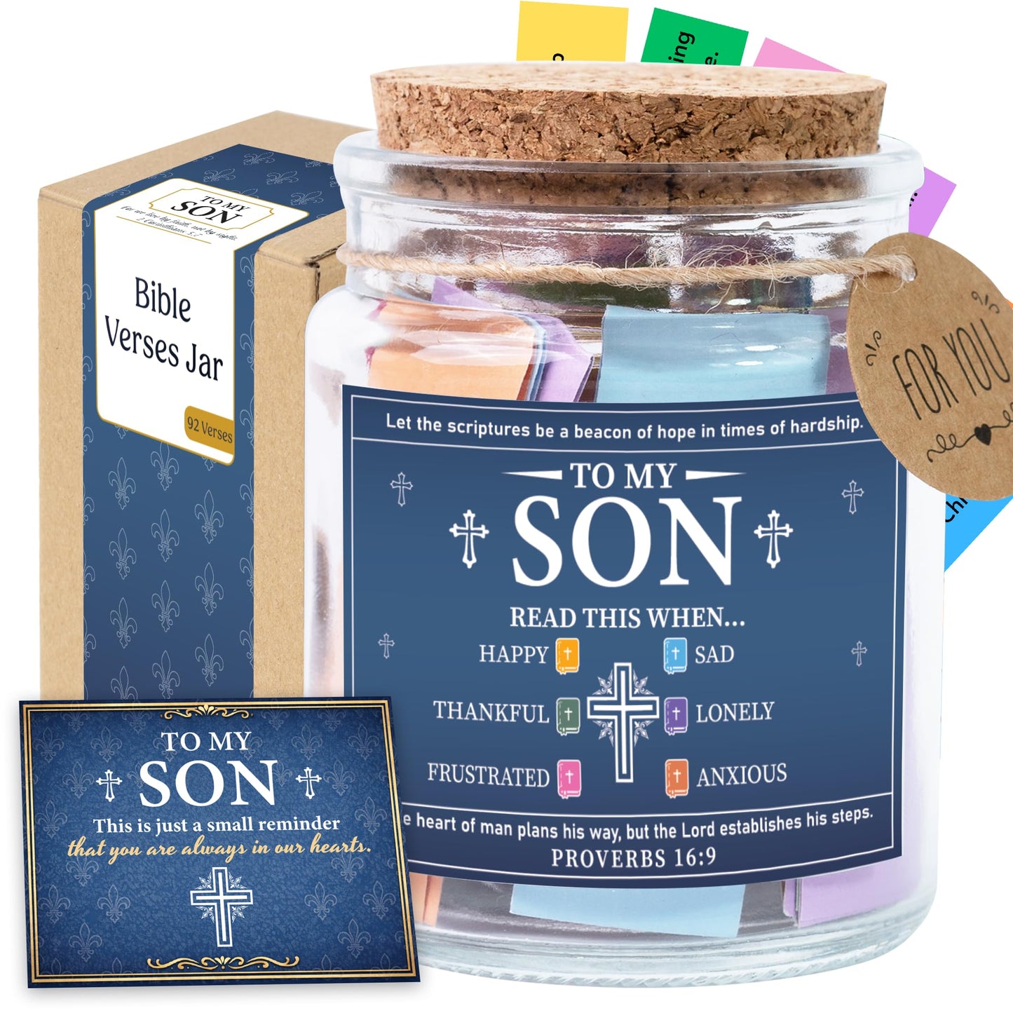 Read This When Bible Verses Jar – Birthday Gifts for Women, Christian Gifts for Women, Graduations Gift for Her, Fathers Day Gift