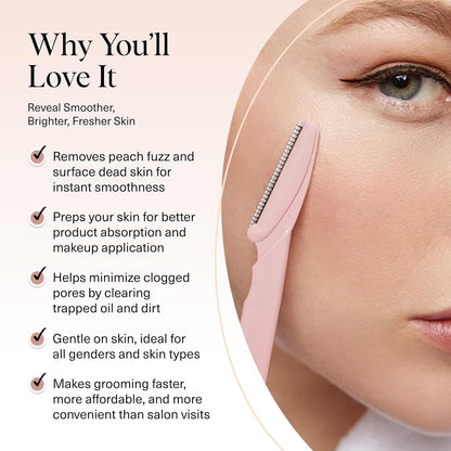 Kitsch Dermaplaning-Rasierer für Damen & Herren – Gesichtsrasierer, Augenbrauenrasierer & Gesichtshaarentferner – Peeling-Gesichtsrasierer & Hautpflege-Tool für glattere Haut – Terracotta, 12 Stück