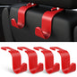 Amooca 4-Pack Car Headrest Hooks Vehicle Storage Organizer for Purses Handbags Groceries Backpack Coats –Holds 55lbs 360° Rotating Black