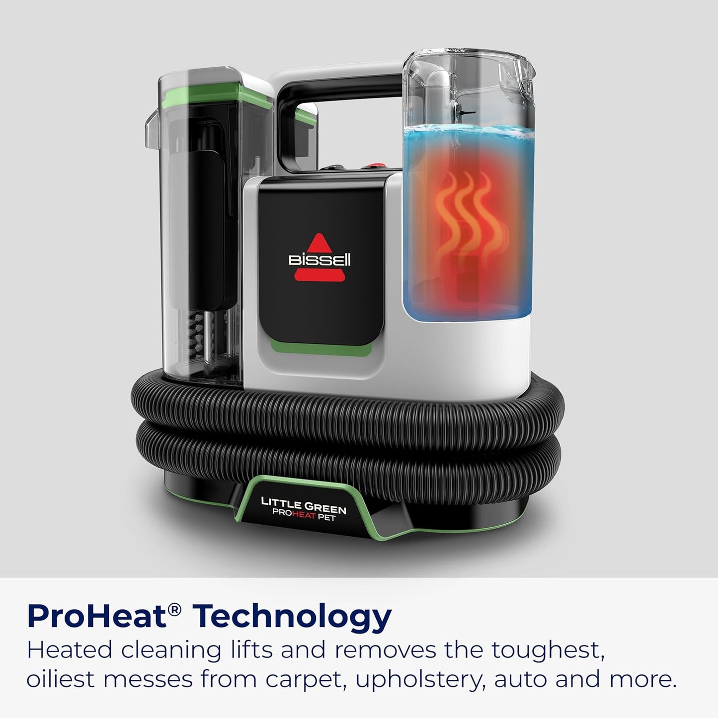 Bissell® Little Green® Proheat® Pet, Portable Deep Cleaner with Heated Cleaning Technology, Quickly Heats to 120°F, Self-Cleaning Tough Stain Tool and Pet Pro Oxy Triple Action Formula Included, 3921B Visit the Bissell Store
