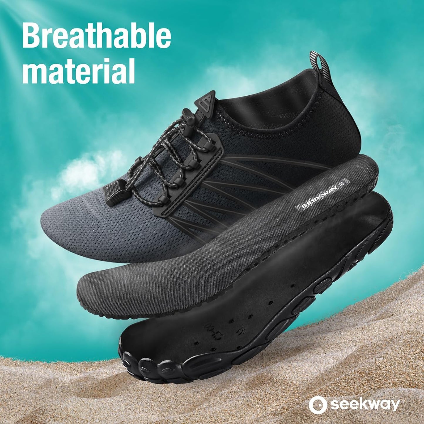 SEEKWAY Wasserschuhe Herren Damen Erwachsene Quick-Dry Badeschuhe Barfußschuhe für Strand Schwimmen Fluss Pool See Wandern Kajak Surfen