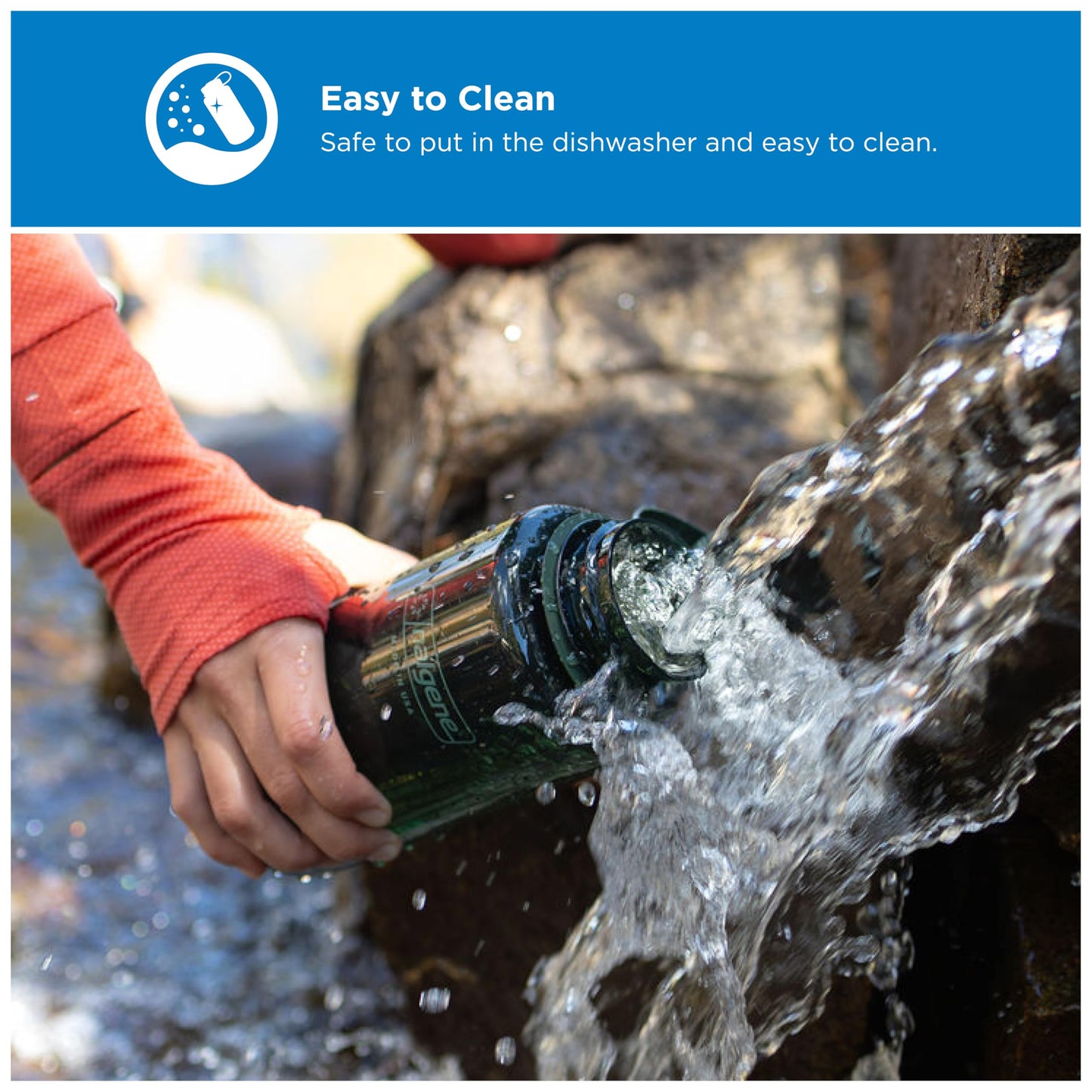 Nalgene 32 oz Wide Mouth Water Bottle | BPA-Free, Durable & Leak Proof, Lightweight Bottle for Hiking & Gym, Work & Travel