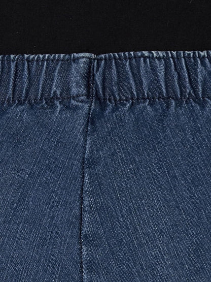 chic classic collection Womens Plus Stretch Elastic Waist Pull-On PantJeans