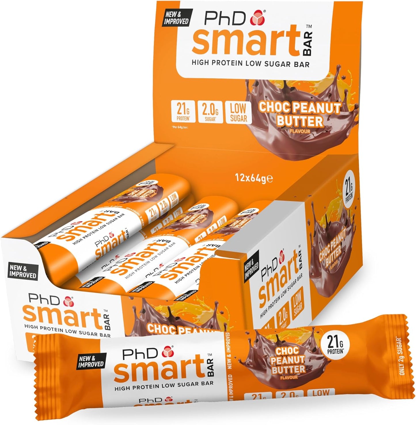 PhD Build Muscle Trio — Whey Choc + Creatine + Smart Bar Choc Peanut Butter