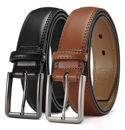 CHAOREN Men's Leather Belt - 1 3/8" Dress Belt for Business & Casual Wear
