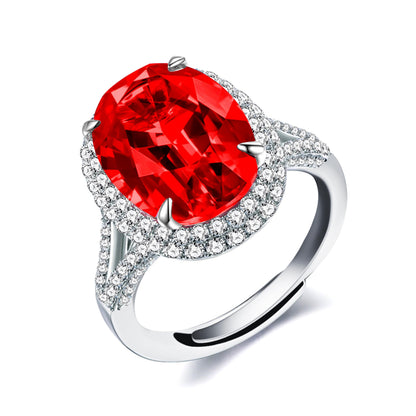 Created Sapphire Blue Cubic Zirconia Wedding Rings for Women, Open Size, Engagement Statement Jewelry Y664