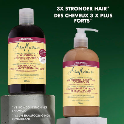 SheaMoisture Jamaican Black Castor Oil Stärke & Aufbau für strapaziertes oder chemisch behandeltes Haar Leave-In Conditioner tierversuchsfreie Haarpflege 340ml
