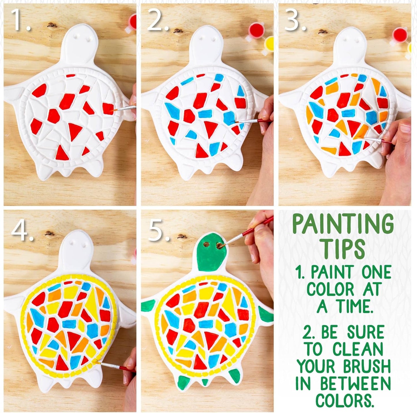 Creative Roots Mosaic Turtle DIY Stepping Stone Kit