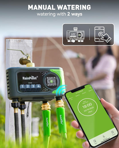 RAINPOINT WiFi Sprinkler Timer 4 Zone Review: Smart Watering Made Easy