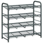 SONGMICS Stackable Shoe Rack, 4 Tier Metal Shoes Rack Storage Shelf, Holds up to 16 Pairs Shoes, Adjustable Slanted Shelves Tower Organizer for Closet Entryway Small Spaces, Bronze