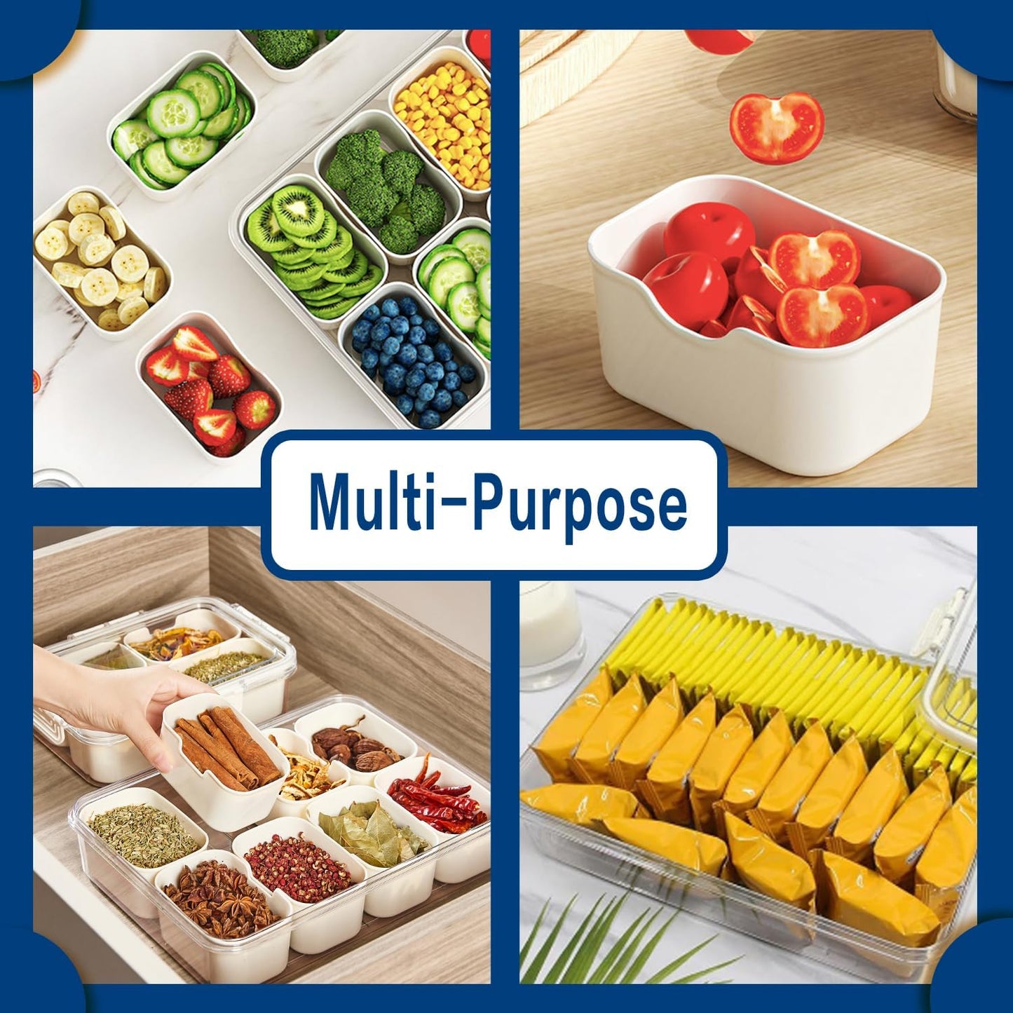 Pure Future 10-teiliges Set (5er-Pack, 1 l) Borosilikatglas-Lebensmittelbehälter mit verbesserten abnehmbaren Verschlussdeckeln – auslaufsichere Essenszubereitungs-Lunchboxen, ofen-/mikrowellengeeignet