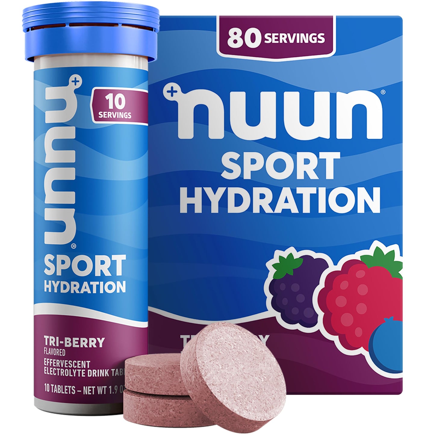 Nuun Sport Electrolyte Tablets with Magnesium, Calcium, Potassium, Chloride & Sodium, Gluten Free & Vegan, Mixed Flavors, 48 Pack (40 Servings Total)