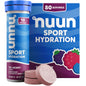 Nuun Sport Electrolyte Tablets with Magnesium, Calcium, Potassium, Chloride & Sodium, Gluten Free & Vegan, Mixed Flavors, 48 Pack (40 Servings Total)