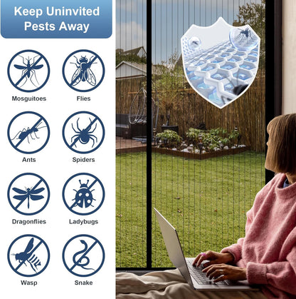 Magnetic Screen Door Mesh for Fresh Air and Bug-Free Living