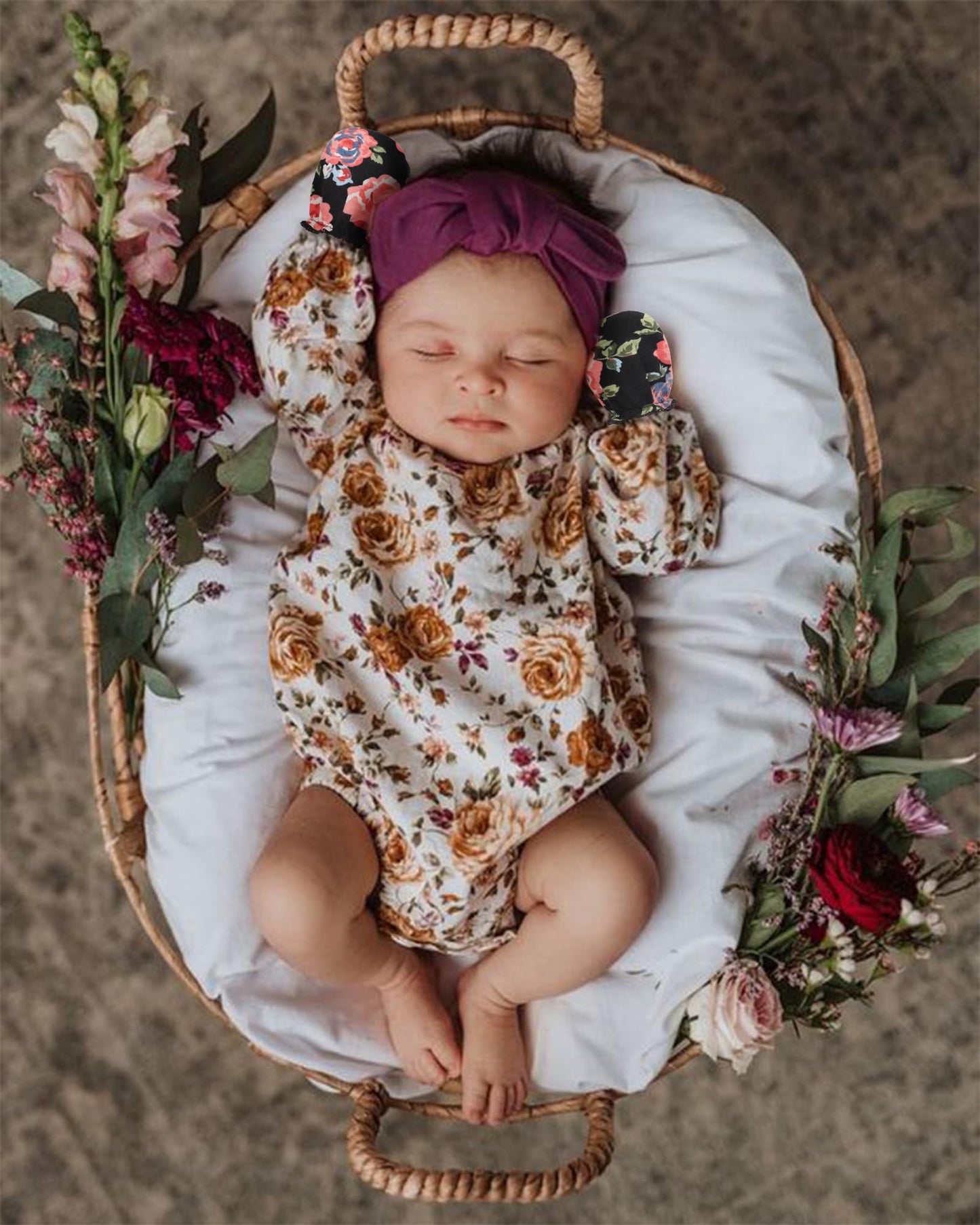 BQUBO Baby Fäustlinge Kratzschutz Handschuhe aus Baumwolle mit elastischem Bündchen Hypoallergen für Neugeborene und Babys von 0-6 Monaten Jungen und Mädchen